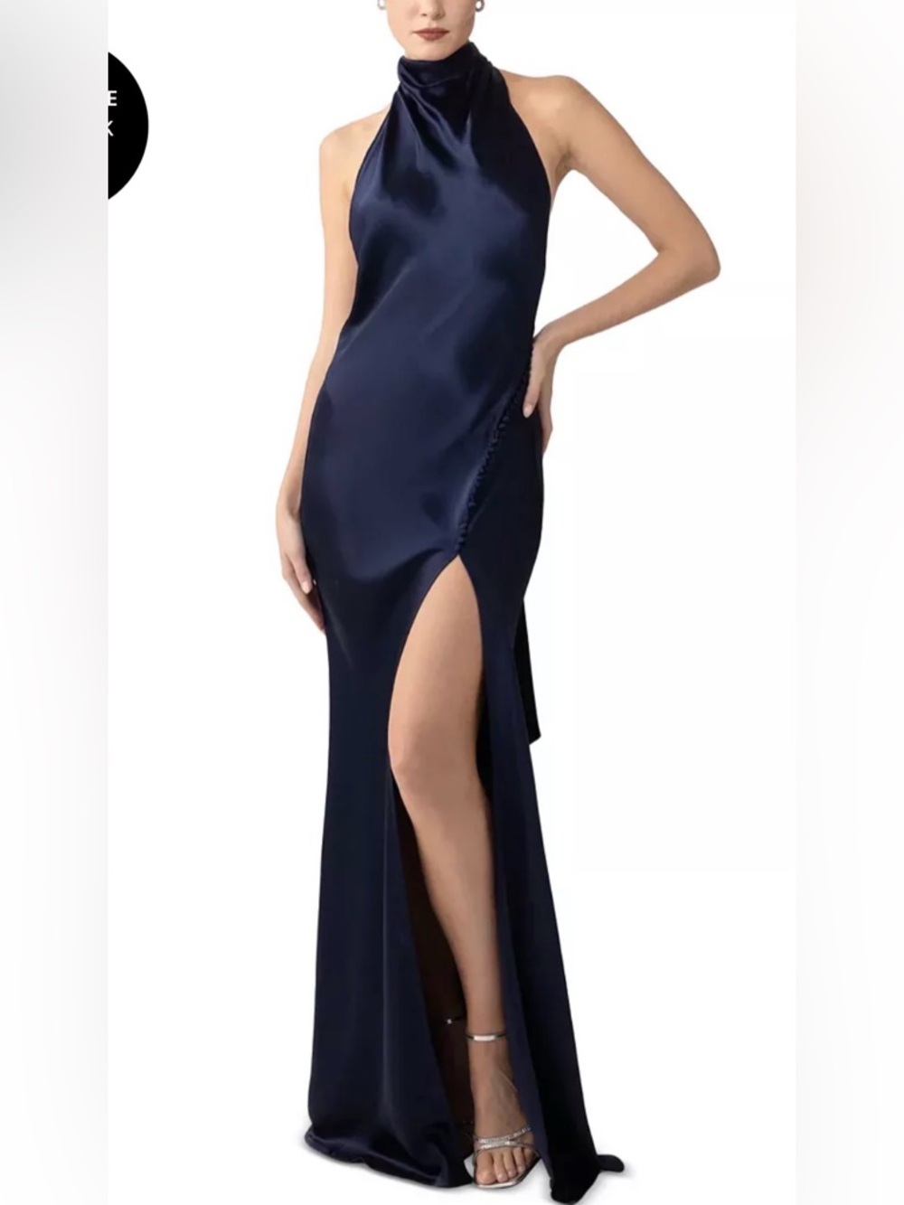 NEW New Sau lee Penelope Backless Satin Gown, Size 6